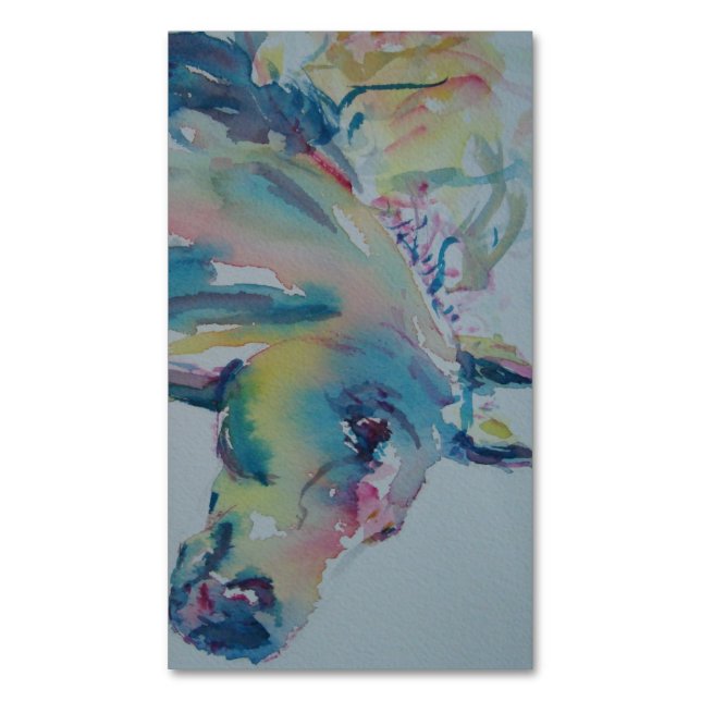 Pferd mit vielen Farben Magnetische Visitenkarte (Vorderseite Vertikal)