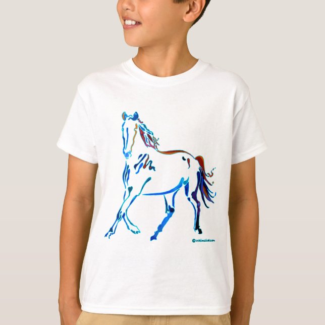 Pferd mit vielen Farben T-Shirt (Vorderseite)