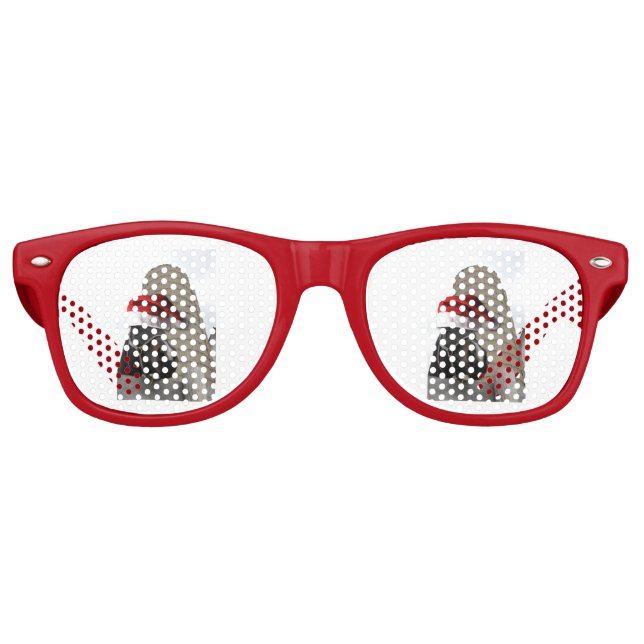 Pferd mit Weihnachtsmannmütze Sonnenbrille (Vorderseite)