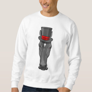 Pferd mit Zylinder Sweatshirt