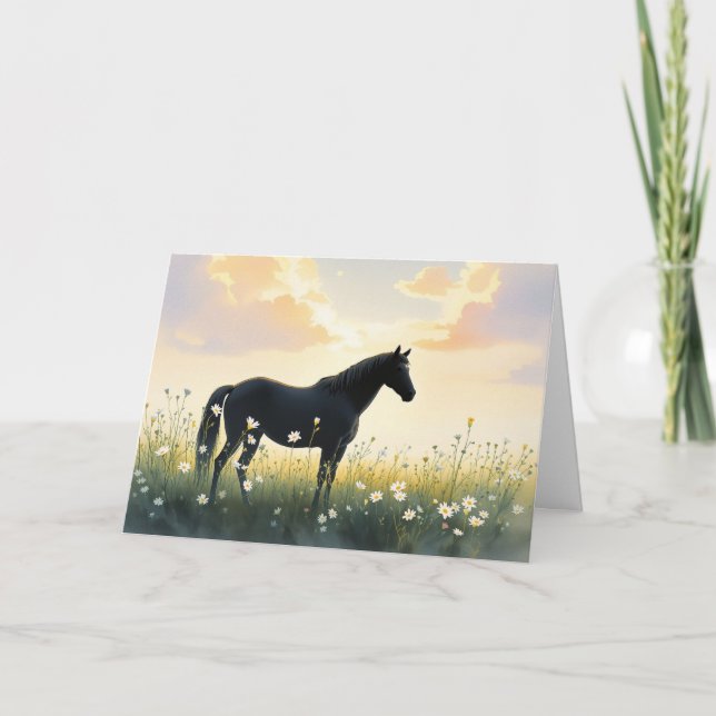 Pferd Mitgefühl Karte (Vorderseite)