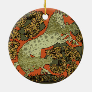 Pferd Mittelalterliche Kunst Jugendstil Keramik Ornament