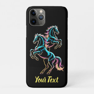 Pferd Neonlicht Glitch Retro-Stil Case-Mate iPhone Hülle