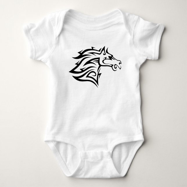 Pferd Niedlich Baby Strampler (Vorderseite)