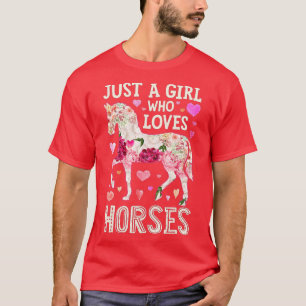 Pferd nur ein Mädchen, das Lieben Reiten Farm  T-Shirt
