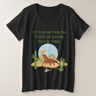 Pferd Ohne Namen Damen Dunkel Große Größe T-Shirt