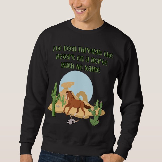 Pferd Ohne Namen Herren Dunkles Sweatshirt (Vorderseite)