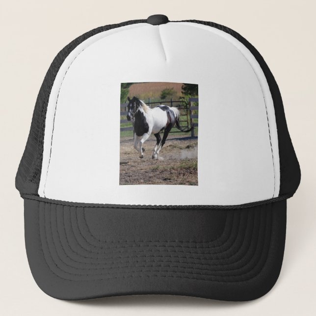 Pferd/Pinsel Truckerkappe (Vorderseite)