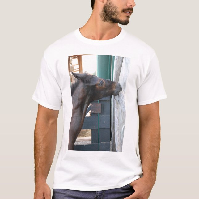 Pferd/Pony Bite Spaß T-Shirt (Vorderseite)
