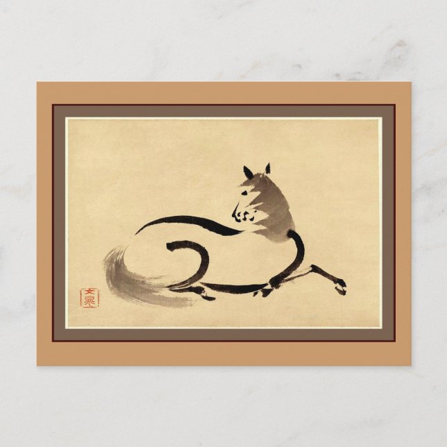 Pferd Postkarte (Vorderseite)