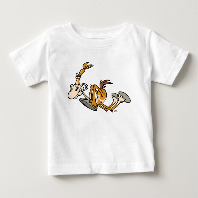 Pferd Power Cartoon Baby T - Shirt (Vorderseite)