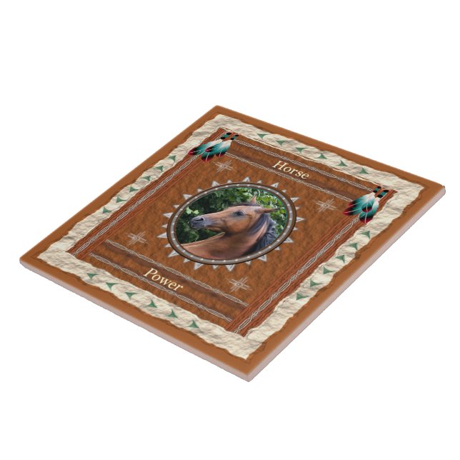 Pferd - Power - Keramik Fliese (Seite)