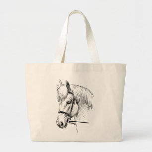 Pferd Reitsport Pony Farm Rodeo Cowgirl Geschenk Jumbo Stoffbeutel