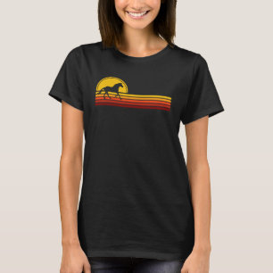 Pferd Retro Vintage Stil 60er 70er Männer Frauen T-Shirt