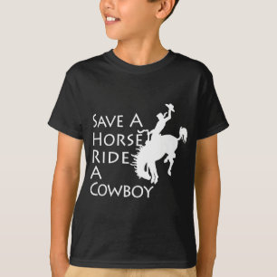Pferd - retten Sie einer Pferdefahrt einen Cowboy T-Shirt