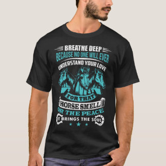 Pferd riecht lustig Reitsport Reiter Pferdestall T-Shirt