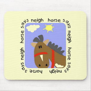 Pferd sagt Wiehern-T-Shirts und Geschenke Mousepad