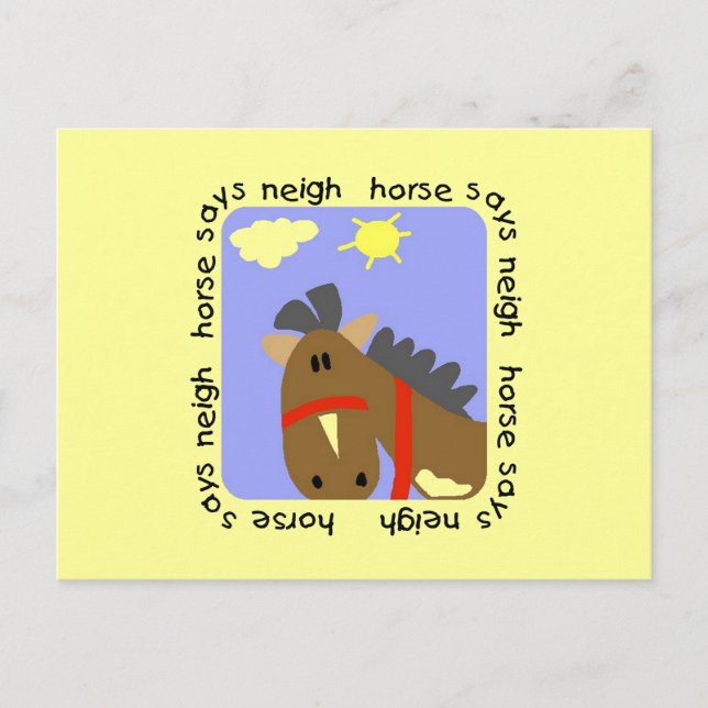 Pferd sagt Wiehern-T-Shirts und Geschenke Postkarte (Vorderseite)