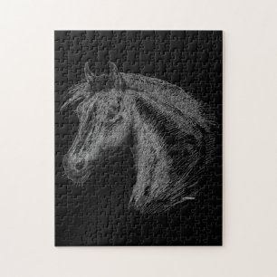 Pferd: Schwarz Puzzle
