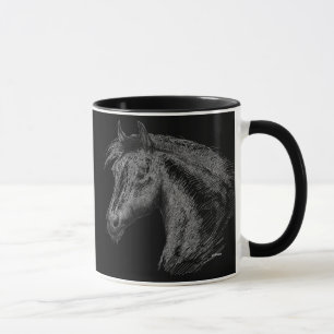 Pferd: Schwarz Tasse