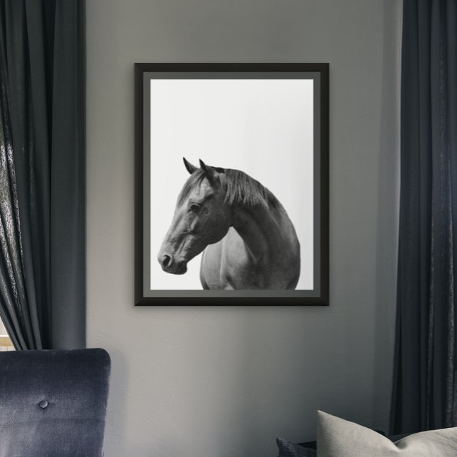 Pferd Schwarz Weiß Stil Moderner Poster (Von Creator hochgeladen)