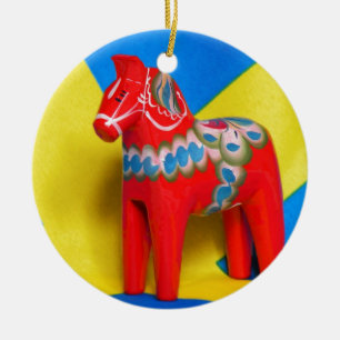 Pferd Schwedens Dala Keramik Ornament