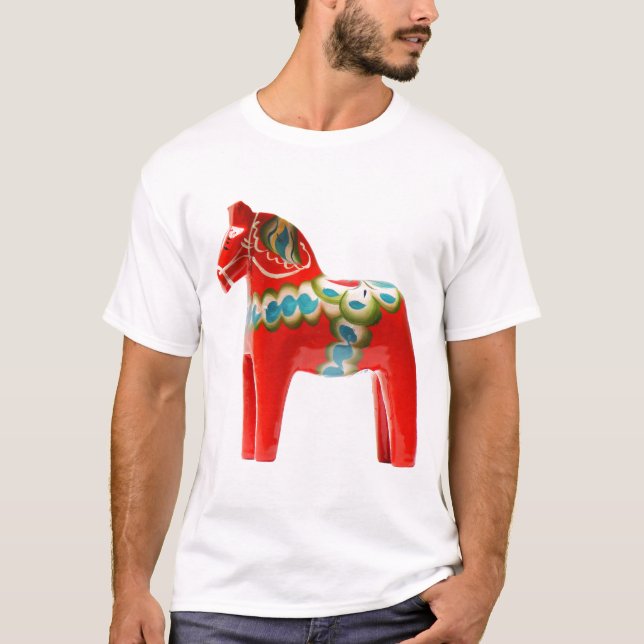 Pferd Schwedens Dala T-Shirt (Vorderseite)