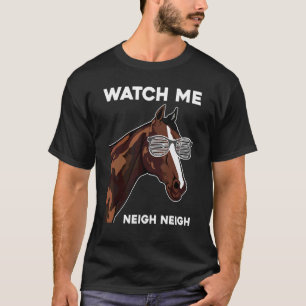 Pferd Süß Rennfahrt Tier Beobachten Reiten Veterin T-Shirt