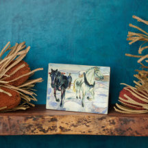 Pferd Team in Snow von Edvard Munch