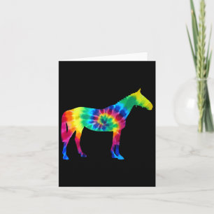 Pferd Tie Dye Vintage Hippie Reiten Reiter Pferde Karte