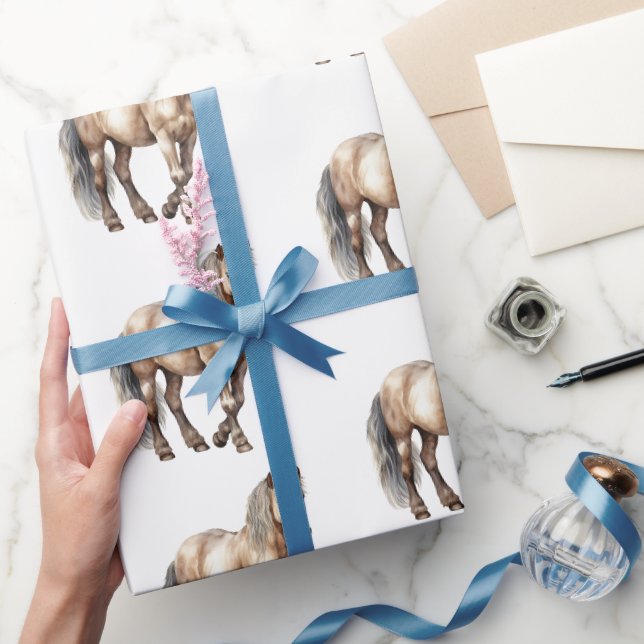 Pferd Tier Farm Hochzeit  Geschenkpapier (Schenken)