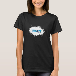 Pferd Tier Spaß Spritzer T-Shirt