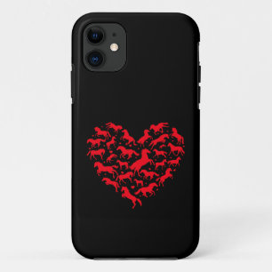 Pferd Tierliebhaber Lustig Herz Pferd Case-Mate iPhone Hülle