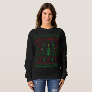 Pferd Ugly Weihnachten Sweatshirt