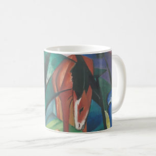 Pferd und Adler von Franz Marc, Vintage kubistisch Kaffeetasse