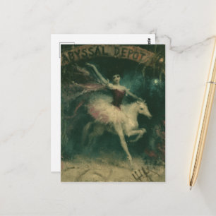 Pferd und Ballerina Dark Fantasy Postkarte