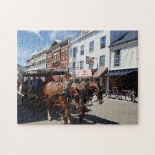 Pferd und Beförderung auf Mackinac Island, Michiga Puzzle