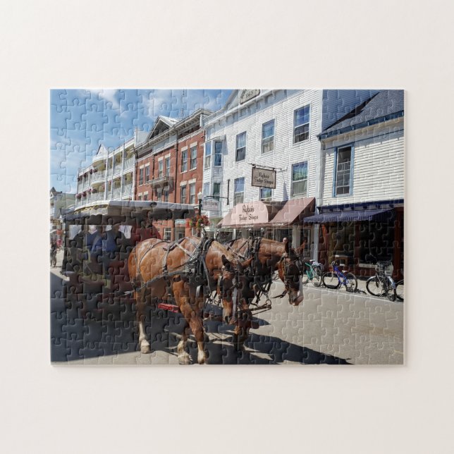 Pferd und Beförderung auf Mackinac Island, Michiga Puzzle (Horizontal)