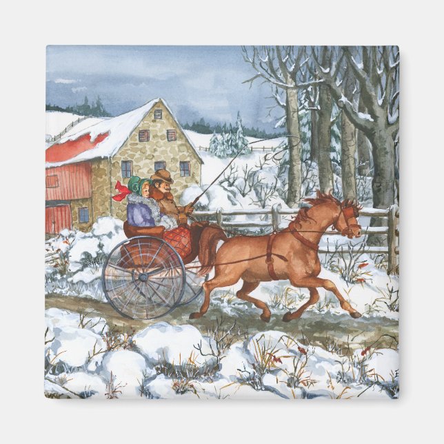 Pferd und Beförderung Magnet (Vorne)