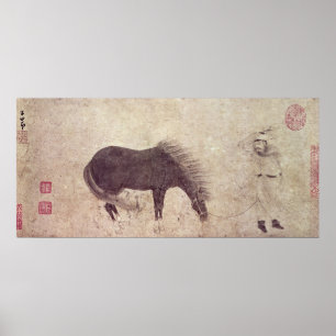 Pferd und Bräuche im Winter Poster