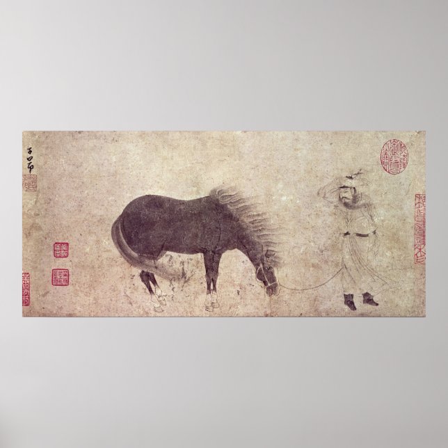 Pferd und Bräuche im Winter Poster (Vorne)