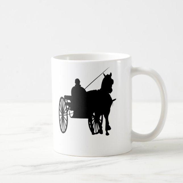 Pferd und Buggy Kaffeetasse (Rechts)
