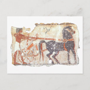 Pferd und Chariot Postkarte