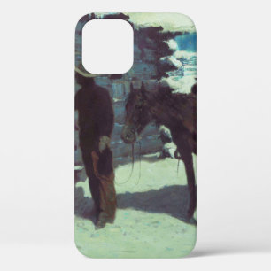Pferd und Cowboy Winterschnee Case-Mate iPhone Hülle
