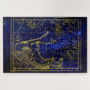 Pferd- und Delfin-Sternbild-Puzzle Puzzle