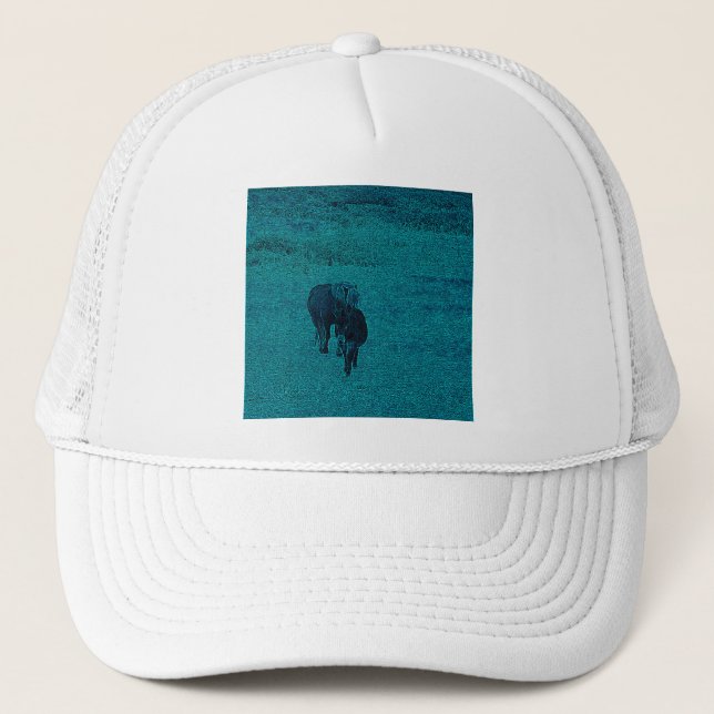 Pferd und Donkey Truckerkappe (Vorderseite)