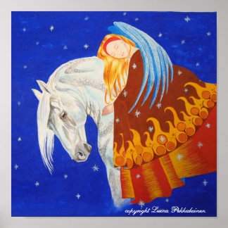 Pferd und Engel Poster