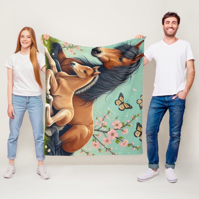 Pferd- und Foallenruhe im Frühjahr Fleecedecke (Beispiel)