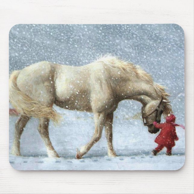 Pferd und Girl Mousepad (Vorne)