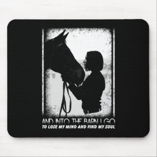 Pferd und in die Scheune geh ich um meinen Verstan Mousepad